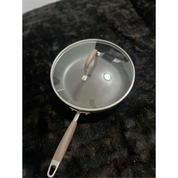 Anolon Advanced Home Hard-Anodized Nonstick Deep Frying Pan with Lid, 12-Inch - Picture 1 of 6